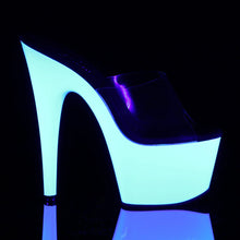 Load image into Gallery viewer, Tacones Pleaser ADORE-701UV Transparente Neon Blanco
