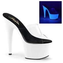 Load image into Gallery viewer, Tacones Pleaser ADORE-701UV Transparente Neon Blanco
