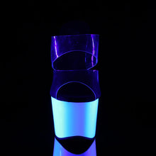 Load image into Gallery viewer, Tacones Pleaser ADORE-702UV Transparente Neon Blanco

