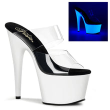 Load image into Gallery viewer, Tacones Pleaser ADORE-702UV Transparente Neon Blanco
