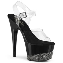 Load image into Gallery viewer, Tacones Pleaser ADORE-708-3 Transparente Negro Pewter

