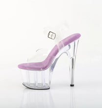Load image into Gallery viewer, Tacones Pleaser ADORE-708 Transparente Lavanda
