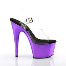 Load image into Gallery viewer, Tacones Pleaser ADORE-708 Transparente Morado Cromo
