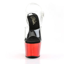 Load image into Gallery viewer, Tacones Pleaser ADORE-708 Transparente Rojo Cromo
