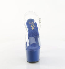 Load image into Gallery viewer, Tacones Pleaser ADORE-708 Transparente Royal Azul
