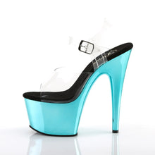 Load image into Gallery viewer, Tacones Pleaser ADORE-708 Transparente Turquoise Cromo
