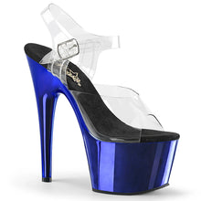 Load image into Gallery viewer, Tacones Pleaser ADORE-708 Transparente Azul Cromo
