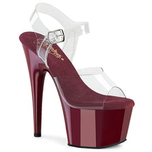 Load image into Gallery viewer, Tacones Pleaser ADORE-708 Transparente Burdeos
