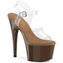 Load image into Gallery viewer, Tacones Pleaser ADORE-708 Transparente Moca
