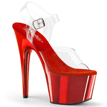 Load image into Gallery viewer, Tacones Pleaser ADORE-708 Transparente Matching Rojo
