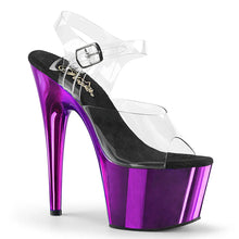 Load image into Gallery viewer, Tacones Pleaser ADORE-708 Transparente Morado Cromo
