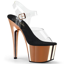 Load image into Gallery viewer, Tacones Pleaser ADORE-708 Transparente Oro Rosa
