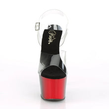 Load image into Gallery viewer, Tacones Pleaser ADORE-708BR Transparente Rojo Negro
