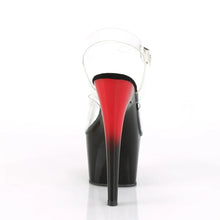 Load image into Gallery viewer, Tacones Pleaser ADORE-708BR Transparente Rojo Negro
