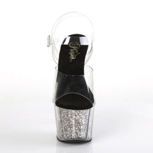 Load image into Gallery viewer, Tacones Pleaser ADORE-708CG Transparente Plata Confetti

