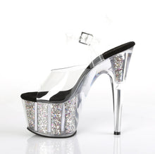 Load image into Gallery viewer, Tacones Pleaser ADORE-708CG Transparente Plata Confetti
