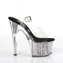 Load image into Gallery viewer, Tacones Pleaser ADORE-708CG Transparente Plata Confetti

