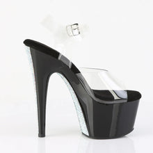Load image into Gallery viewer, Tacones Pleaser ADORE-708CRS-2 Transparente Negro Plata
