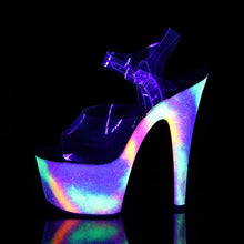 Load image into Gallery viewer, Tacones Pleaser ADORE-708GXY Transparente Neon Galaxy
