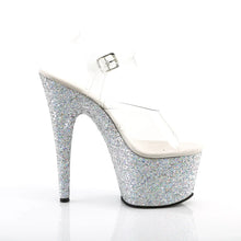 Load image into Gallery viewer, Tacones Pleaser ADORE-708LG Transparente Plata Purpurina
