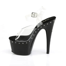 Load image into Gallery viewer, Tacones Pleaser ADORE-708LS Transparente Negro
