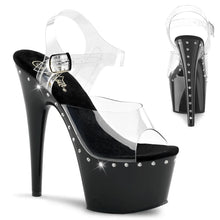 Load image into Gallery viewer, Tacones Pleaser ADORE-708LS Transparente Negro
