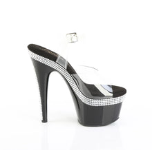 Cargar imagen en el visor de la galería, Tacones Pleaser ADORE-708MLS Transparente Negro

