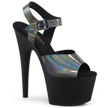 Cargar imagen en el visor de la galería, Tacones Pleaser ADORE-708N-DT Pewter Hologram Negro
