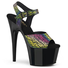 Cargar imagen en el visor de la galería, Tacones Pleaser ADORE-708N-LTP Verde Morado Negro
