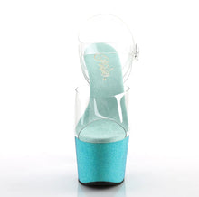 Cargar imagen en el visor de la galería, Tacones Pleaser ADORE-708OMBRE Transparente Aguamarina Azul
