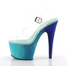 Cargar imagen en el visor de la galería, Tacones Pleaser ADORE-708OMBRE Transparente Aguamarina Azul
