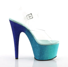 Cargar imagen en el visor de la galería, Tacones Pleaser ADORE-708OMBRE Transparente Aguamarina Azul
