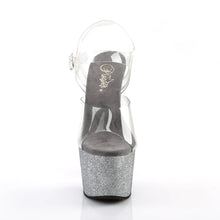 Load image into Gallery viewer, Tacones Pleaser ADORE-708OMBRE Transparente Plata Negro
