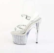 Cargar imagen en el visor de la galería, Tacones Pleaser ADORE-708PREM-STNG Transparente Plata Purpurina
