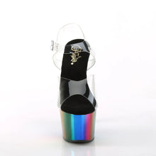 Load image into Gallery viewer, Tacones Pleaser ADORE-708RC Transparente Rainbow Cromo
