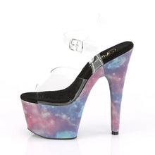 Load image into Gallery viewer, Tacones Pleaser ADORE-708REFL Transparente Morado Azul
