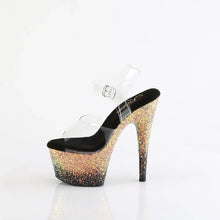 Load image into Gallery viewer, Tacones Pleaser ADORE-708SS Transparente Negro Dusty
