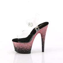 Cargar imagen en el visor de la galería, Tacones Pleaser ADORE-708SS Transparente Negro Rosa

