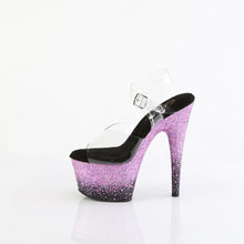 Cargar imagen en el visor de la galería, Tacones Pleaser ADORE-708SS Transparente Negro Morado
