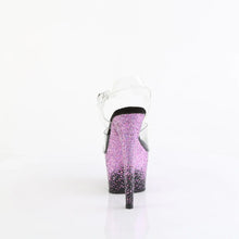 Cargar imagen en el visor de la galería, Tacones Pleaser ADORE-708SS Transparente Negro Morado
