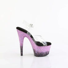 Cargar imagen en el visor de la galería, Tacones Pleaser ADORE-708SS Transparente Negro Morado
