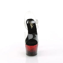 Cargar imagen en el visor de la galería, Tacones Pleaser ADORE-708SS Transparente Negro Rojo
