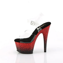 Cargar imagen en el visor de la galería, Tacones Pleaser ADORE-708SS Transparente Negro Rojo
