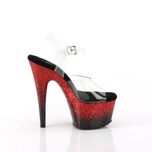 Cargar imagen en el visor de la galería, Tacones Pleaser ADORE-708SS Transparente Negro Rojo
