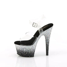 Load image into Gallery viewer, Tacones Pleaser ADORE-708SS Transparente Negro Plata
