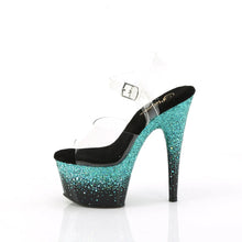 Cargar imagen en el visor de la galería, Tacones Pleaser ADORE-708SS Transparente Negro Turquoise
