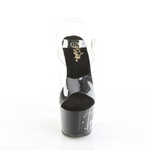Carregar imagem no visualizador da galeria, Tacones Pleaser ADORE-708TIP-02 Transparente Negro Plata
