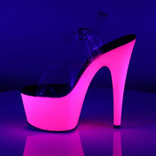 Cargar imagen en el visor de la galería, Tacones Pleaser ADORE-708UV Transparente Neon Rosa

