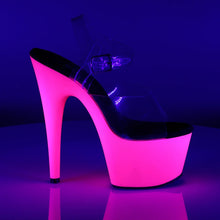 Cargar imagen en el visor de la galería, Tacones Pleaser ADORE-708UV Transparente Neon Rosa
