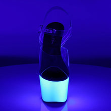 Carregar imagem no visualizador da galeria, Tacones Pleaser ADORE-708UV Transparente Neon Blanco
